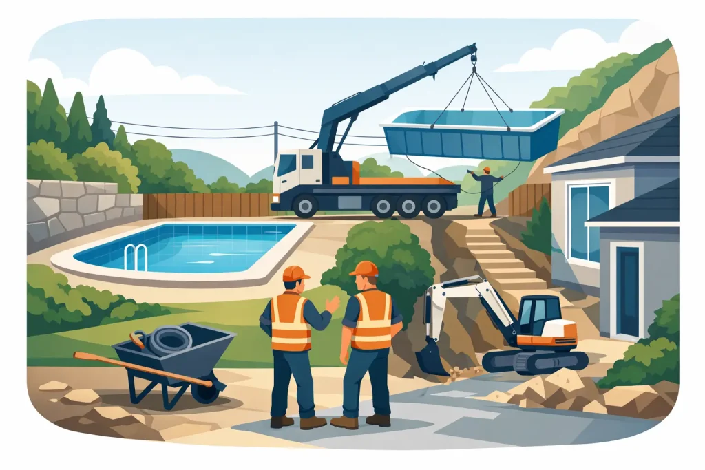 Pool Installation Difficult Access Explained